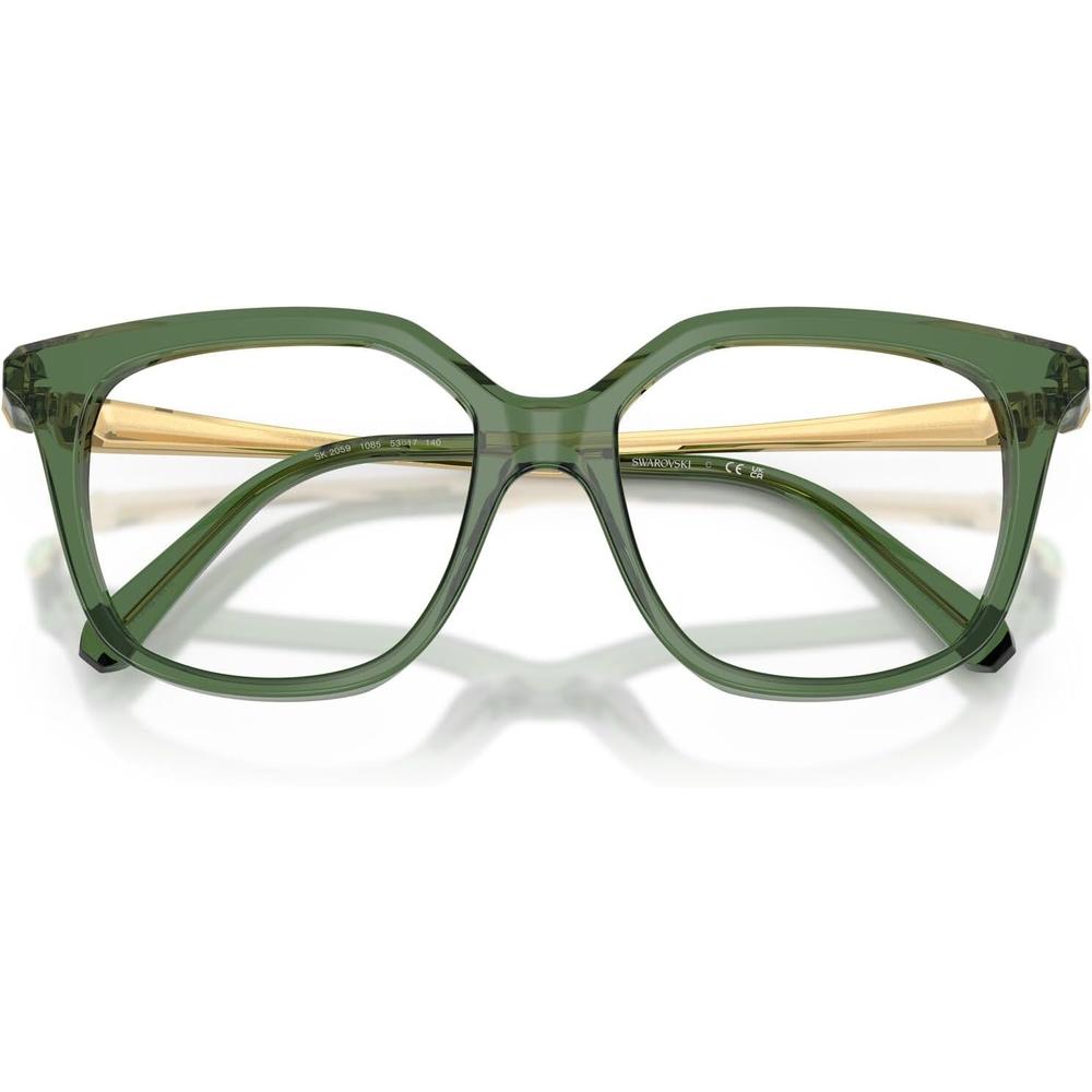 SWAROVSKI MONTURA CUADRADO SK2059 51 MM MUJER | TRANSPARENT GREEN/DEMO LENS - 5