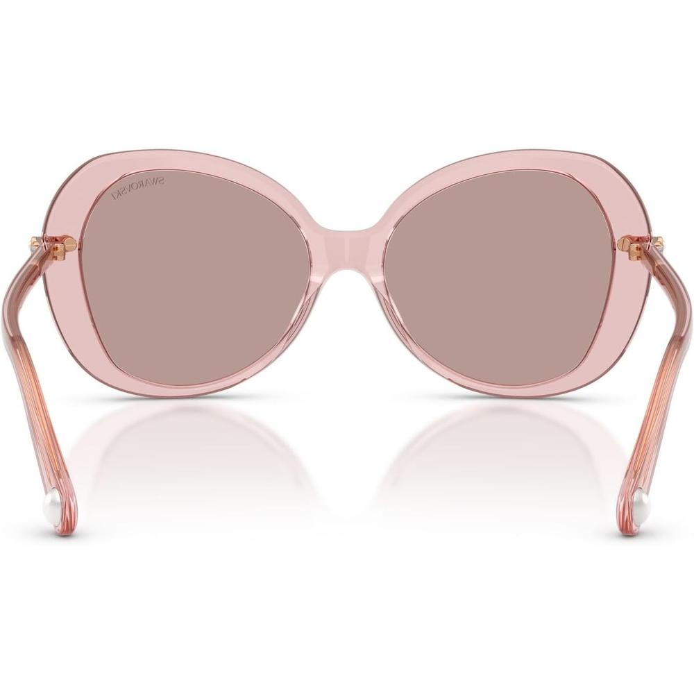 SWAROVSKI LENTES DE SOL SK6059 55 MM MUJER | TRANSPARENT DARK PINK/LIGHT PURPLE BROWN - 4