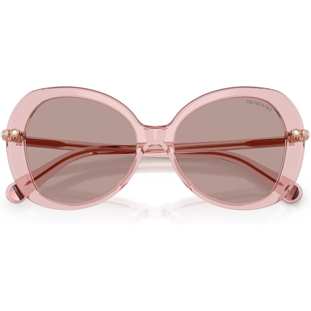 SWAROVSKI LENTES DE SOL SK6059 55 MM MUJER | TRANSPARENT DARK PINK/LIGHT PURPLE BROWN - 5