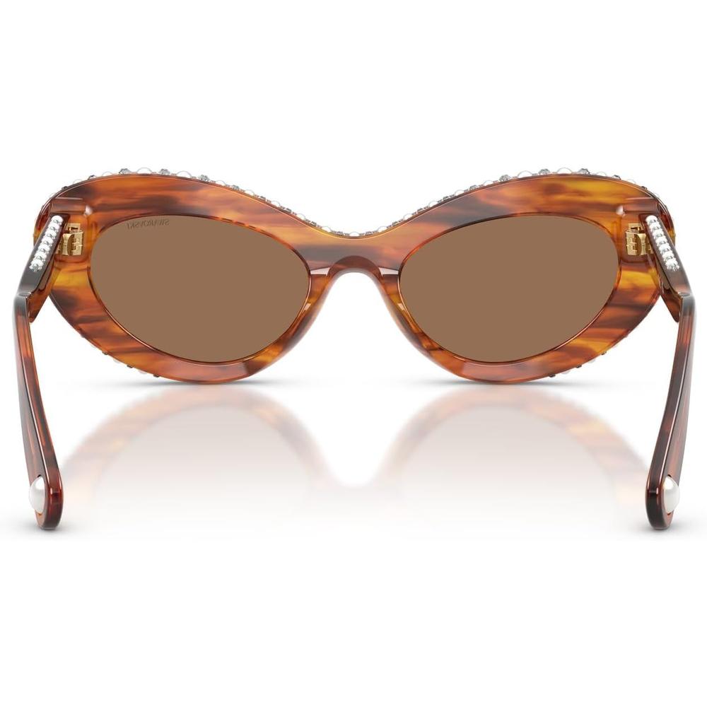 SWAROVSKI LENTES DE SOL SK6061U 51 MM MUJER | STRIPED HAVANA/DARK BROWN - 4