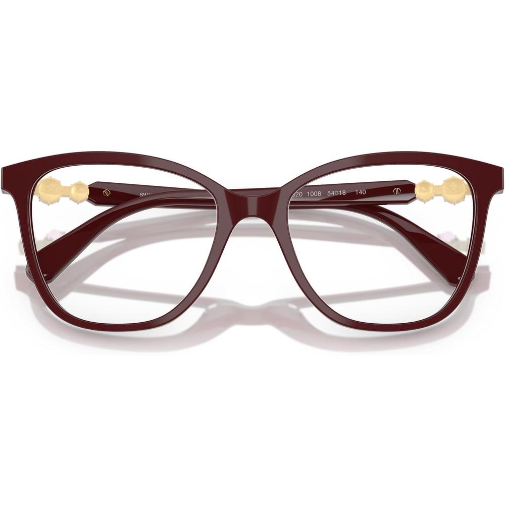 SWAROVSKI MONTURA CUADRADO SK2020 52 MM MUJER | BURGUNDY/DEMO LENS - 5