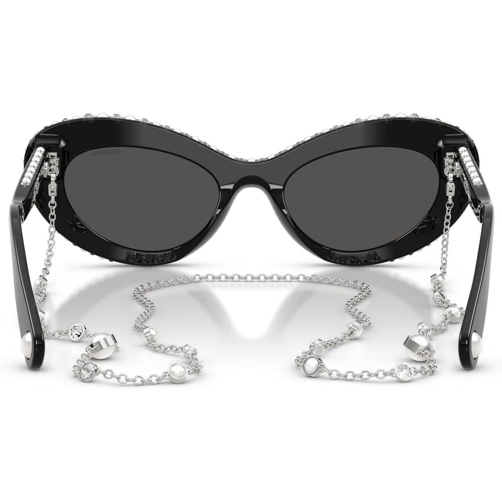 SWAROVSKI LENTES DE SOL SK6061 51 MM MUJER | BLACK/PEARL/DARK GREY - 4