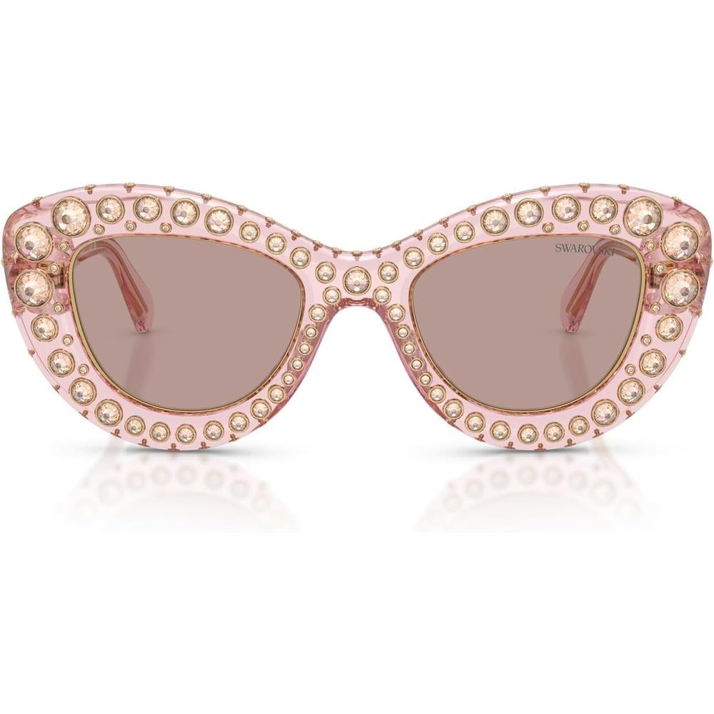 SWAROVSKI LENTES DE SOL SK6060 49 MM MUJER | TRANSPARENT PINK/LIGHT PURPLE BROWN - 1