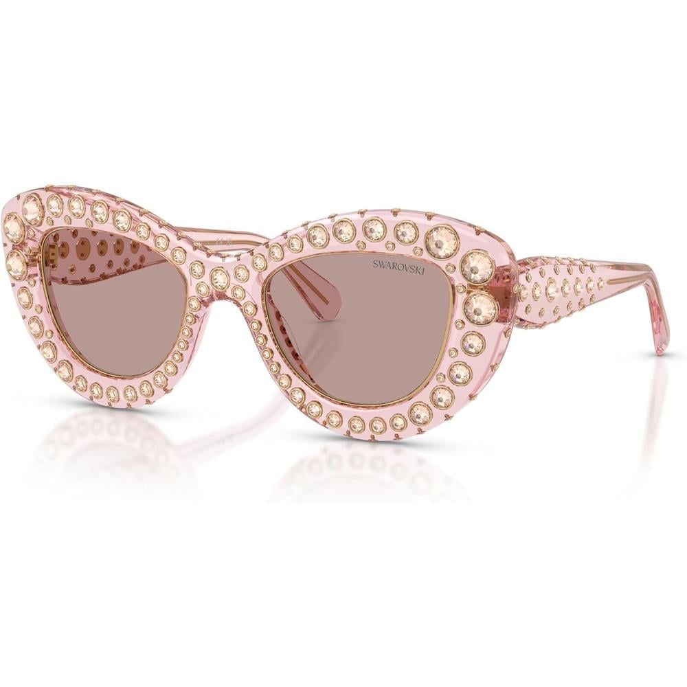 SWAROVSKI LENTES DE SOL SK6060 49 MM MUJER | TRANSPARENT PINK/LIGHT PURPLE BROWN - 2