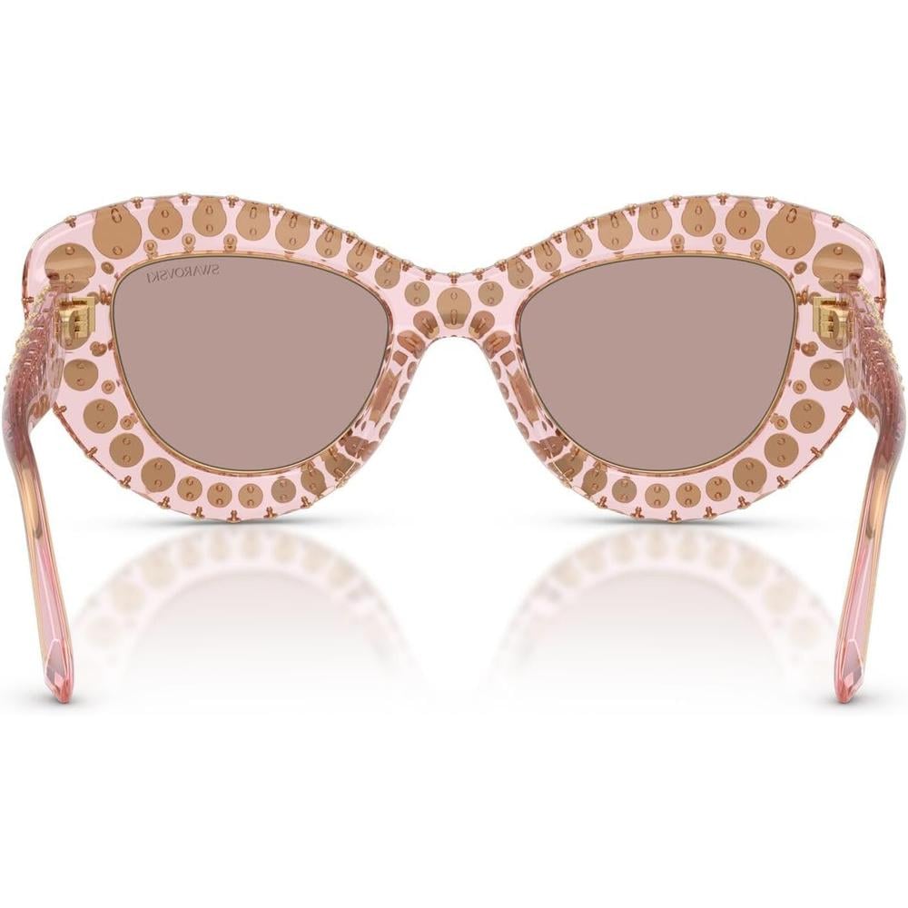 SWAROVSKI LENTES DE SOL SK6060 49 MM MUJER | TRANSPARENT PINK/LIGHT PURPLE BROWN - 4