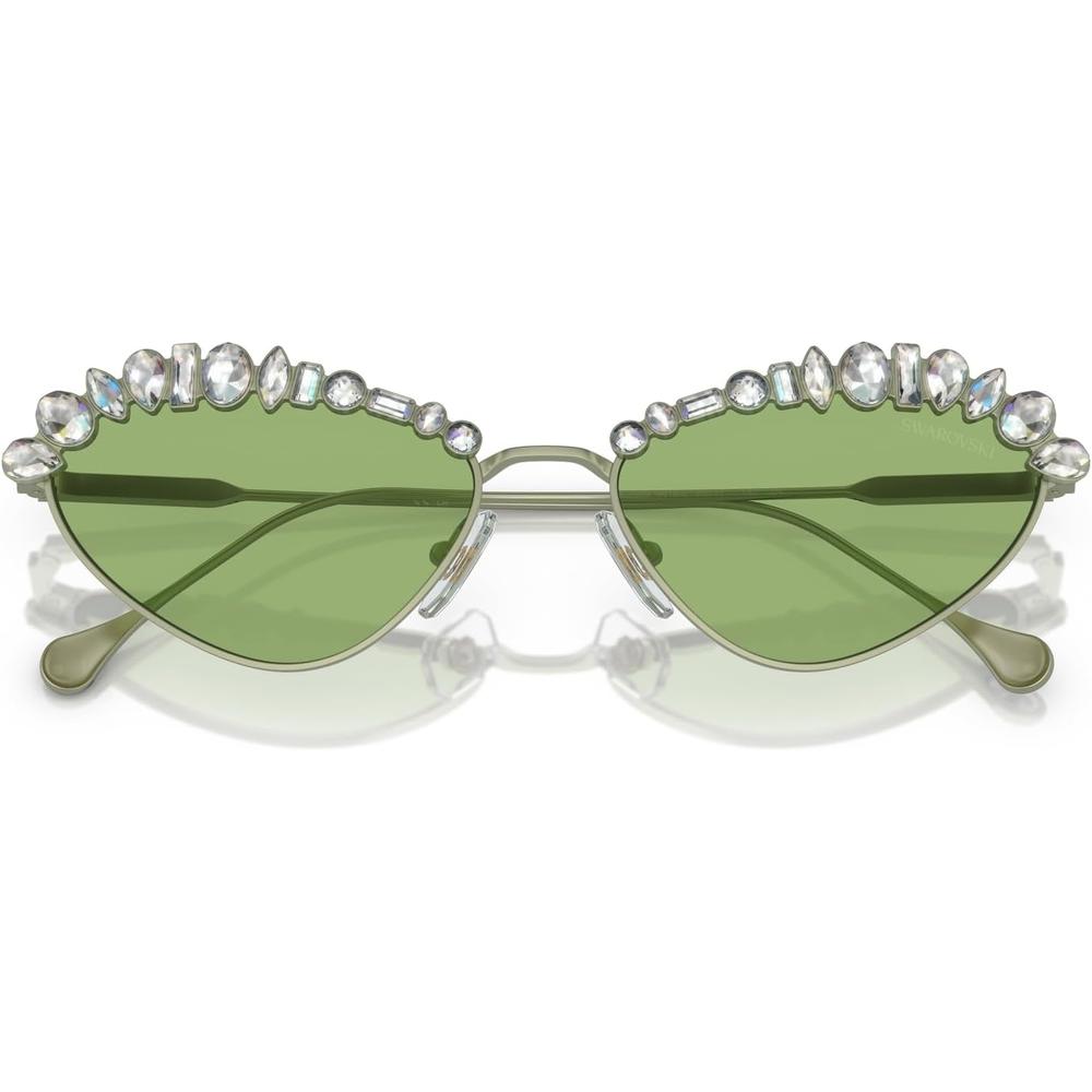 SWAROVSKI LENTES DE SOL OVAL SK7009 55 MM MUJER | MATTE GREEN/DARK GREEN - 5
