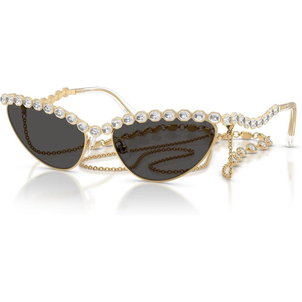 SWAROVSKI LENTES DE SOL SK7030 59 MM MUJER | GOLD/DARK GREY - 2