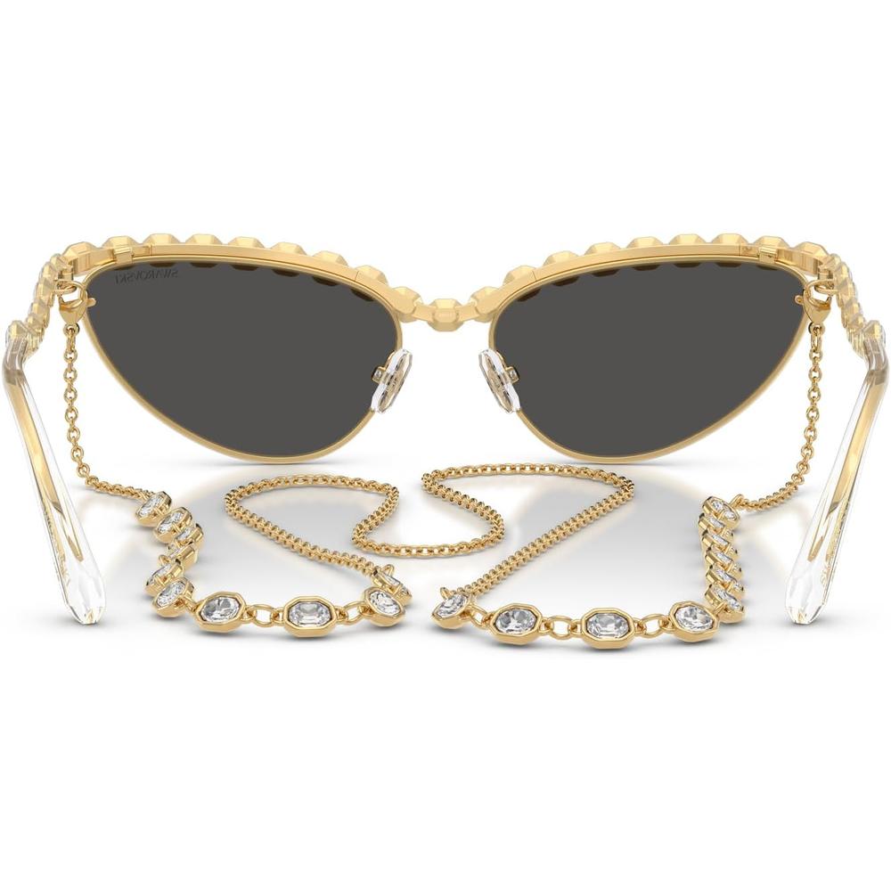 SWAROVSKI LENTES DE SOL SK7030 59 MM MUJER | GOLD/DARK GREY - 4