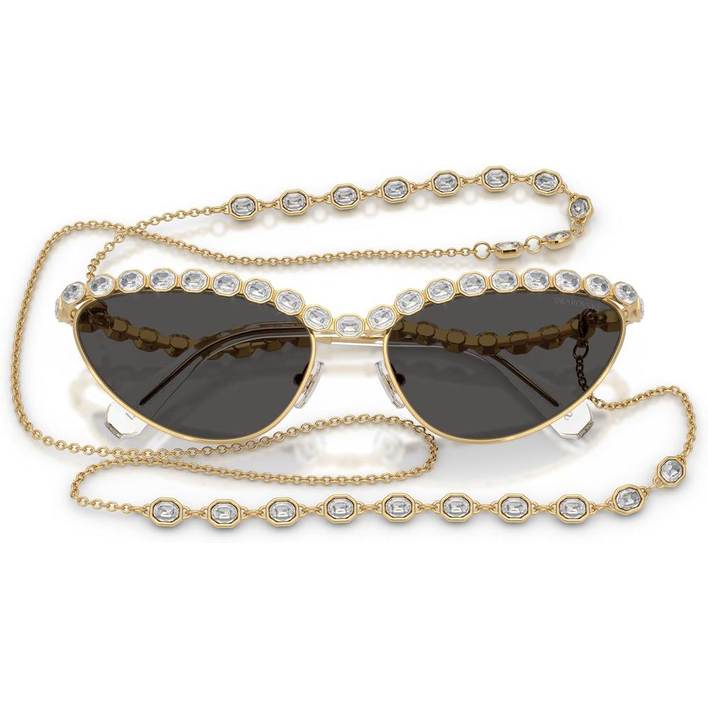 SWAROVSKI LENTES DE SOL SK7030 59 MM MUJER | GOLD/DARK GREY - 5