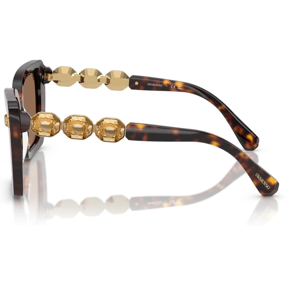 SWAROVSKI LENTES DE SOL CUADRADO SK6032F 55 MM MUJER | HAVANA/DARK BROWN - 3