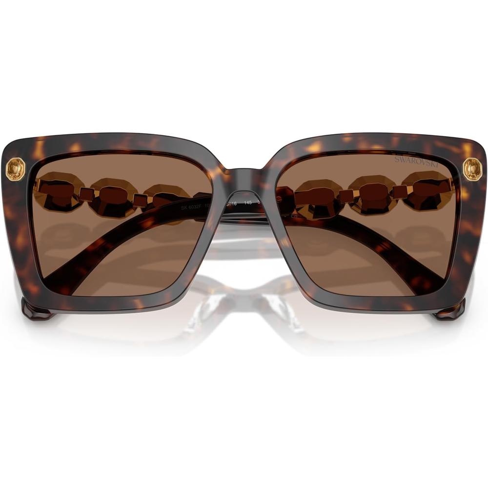 SWAROVSKI LENTES DE SOL CUADRADO SK6032F 55 MM MUJER | HAVANA/DARK BROWN - 5