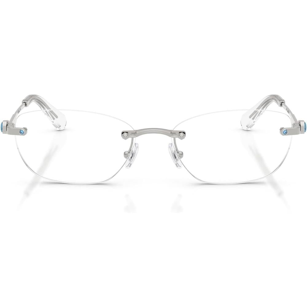 SWAROVSKI MONTURA OVAL SK1037 54 MM MUJER | SILVER/DEMO LENS - 1