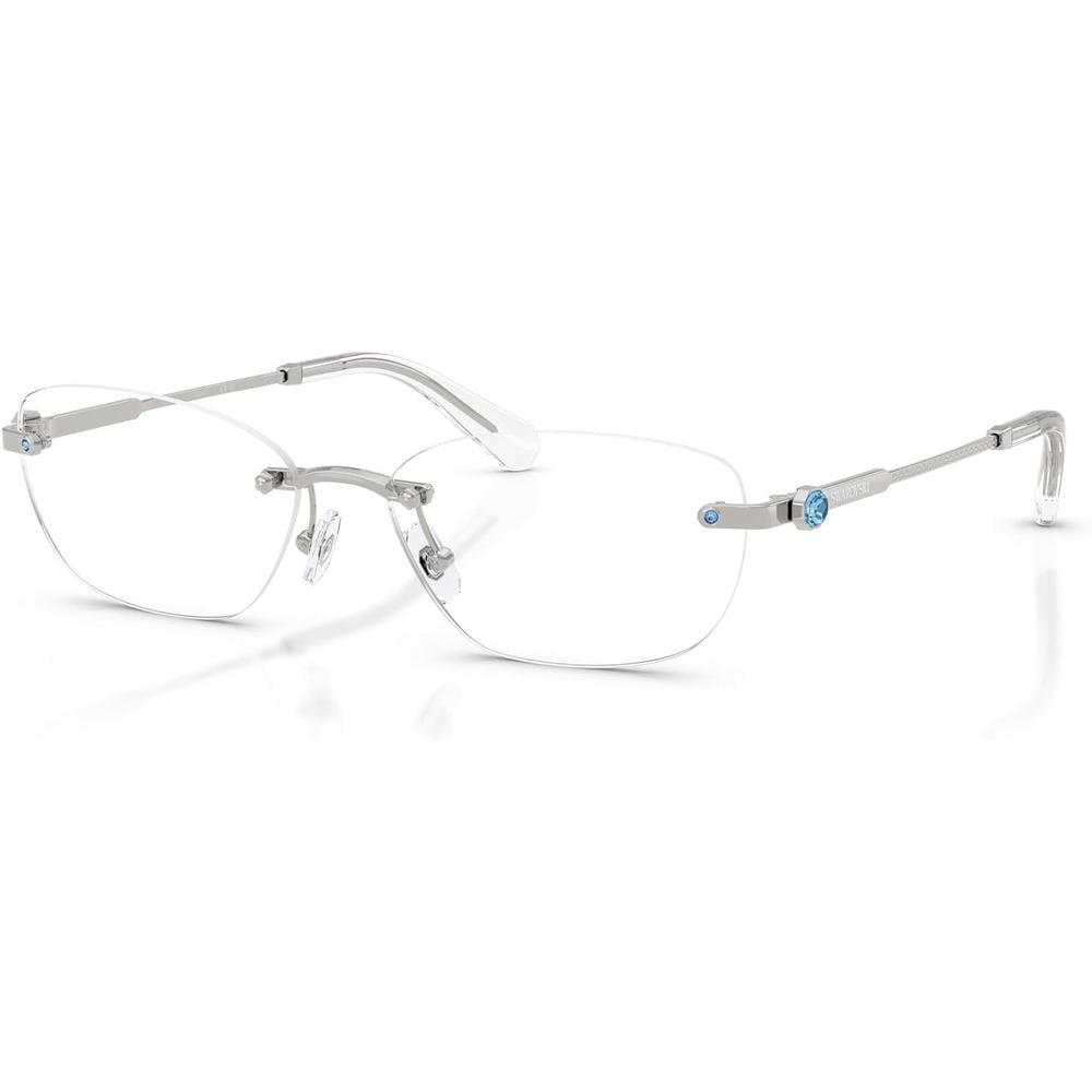 SWAROVSKI MONTURA OVAL SK1037 54 MM MUJER | SILVER/DEMO LENS - 2