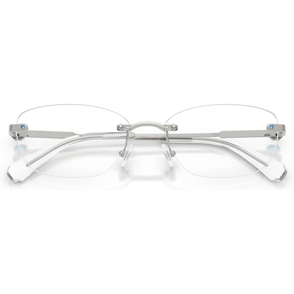 SWAROVSKI MONTURA OVAL SK1037 54 MM MUJER | SILVER/DEMO LENS - 5