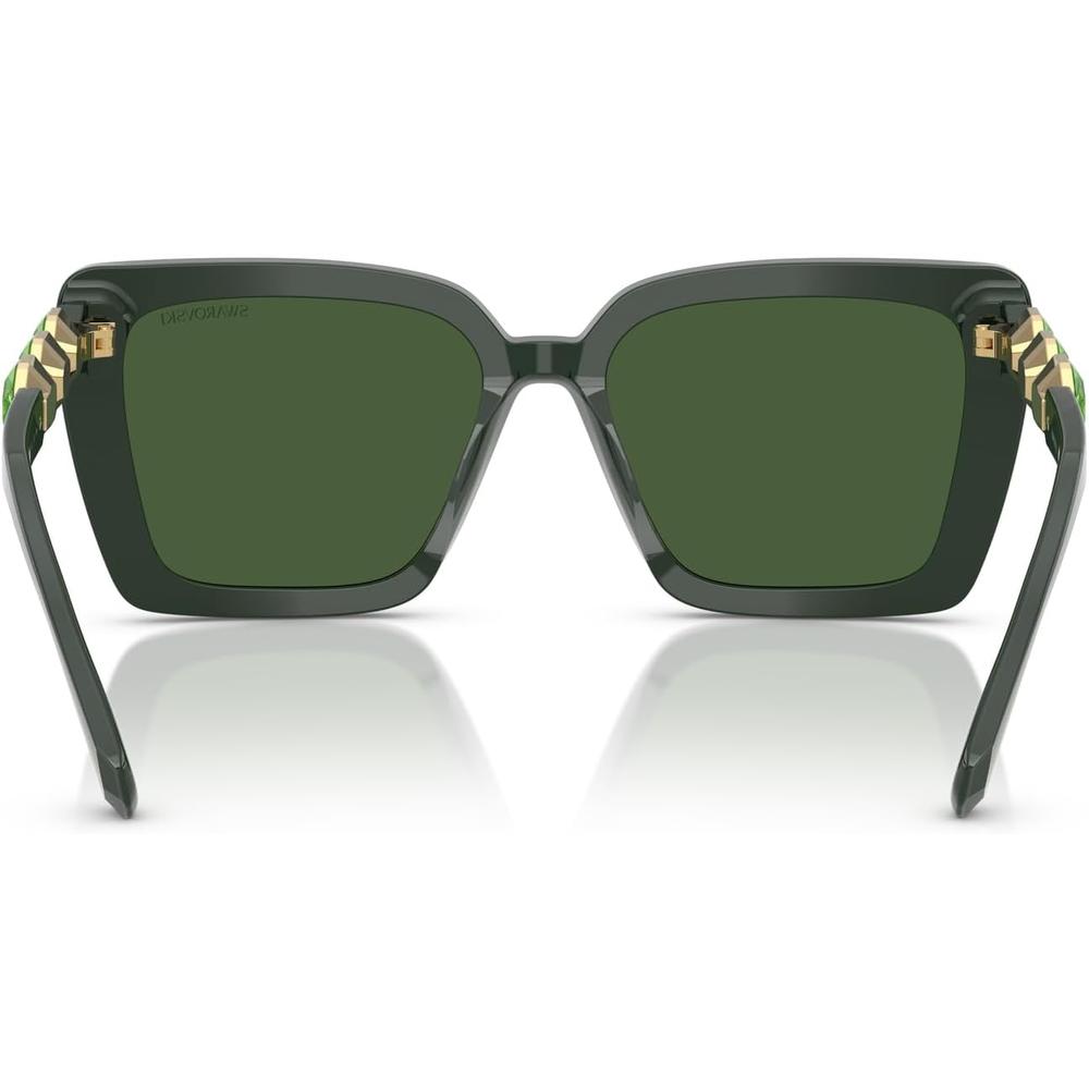 SWAROVSKI LENTES DE SOL CUADRADO SK6032F 55 MM MUJER | GREEN/DARK GREEN - 4