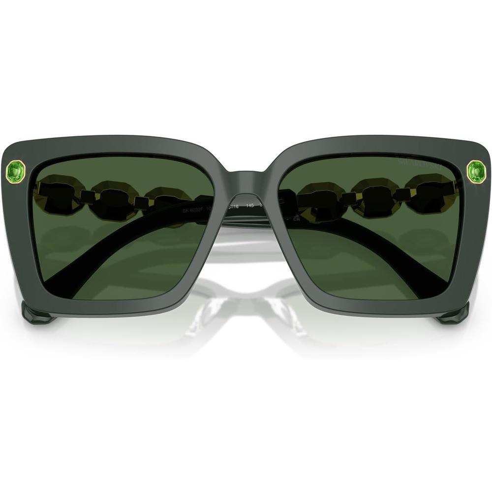 SWAROVSKI LENTES DE SOL CUADRADO SK6032F 55 MM MUJER | GREEN/DARK GREEN - 5