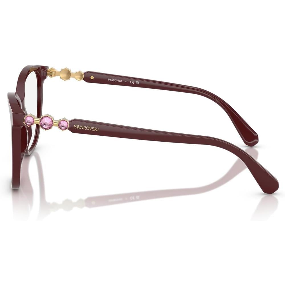 SWAROVSKI MONTURA CUADRADO SK2020 54 MM MUJER | BURGUNDY/DEMO LENS - 3
