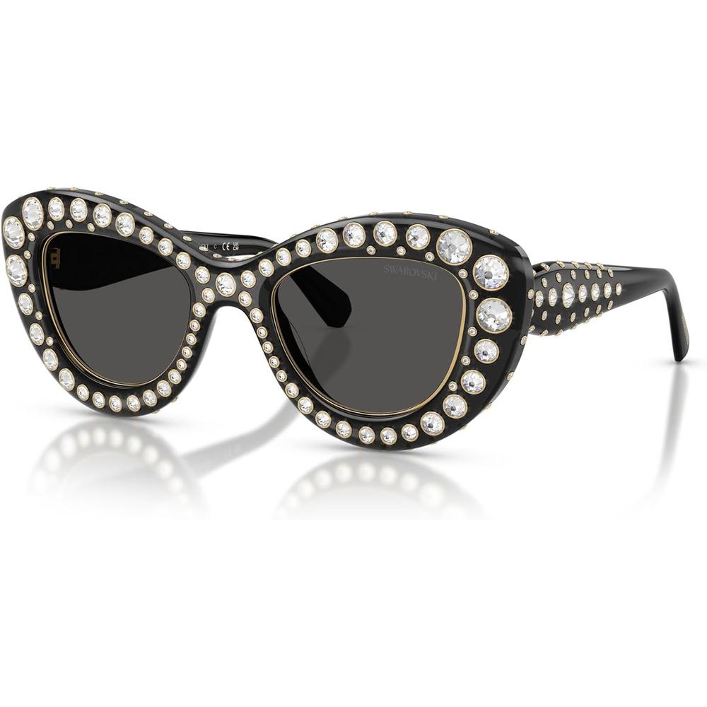 SWAROVSKI LENTES DE SOL SK6060 49 MM MUJER | TRANSPARENT DARK GREY/DARK GREY - 2