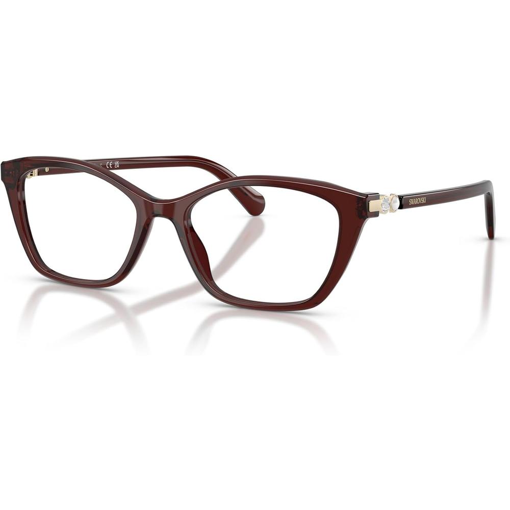 SWAROVSKI MONTURA CUADRADO SK2065 54 MM MUJER | TRANSPARENT BURGUNDY/DEMO LENS - 2