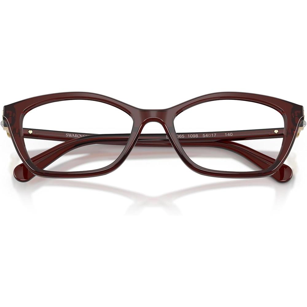 SWAROVSKI MONTURA CUADRADO SK2065 54 MM MUJER | TRANSPARENT BURGUNDY/DEMO LENS - 5