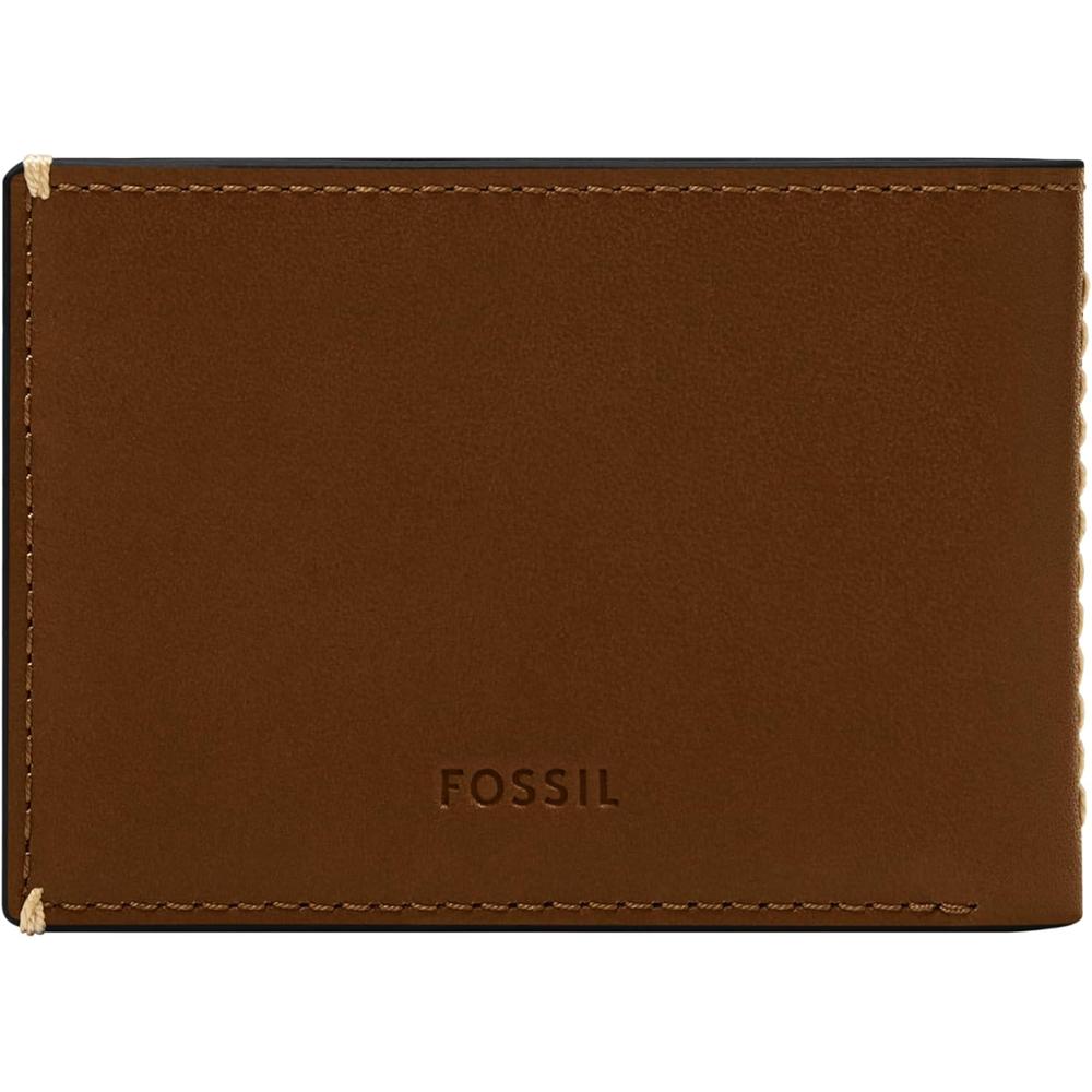 BILLETERA FOSSIL DELGADA MINIMALISTA DE PIEL HOMBRE - 3