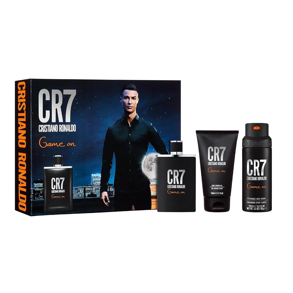 PERFUME CR7 GAME ON EDT HOMBRE SET 3 PZS - 1