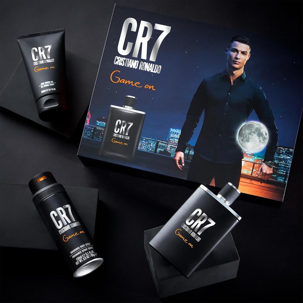 PERFUME CR7 GAME ON EDT HOMBRE SET 3 PZS - 3