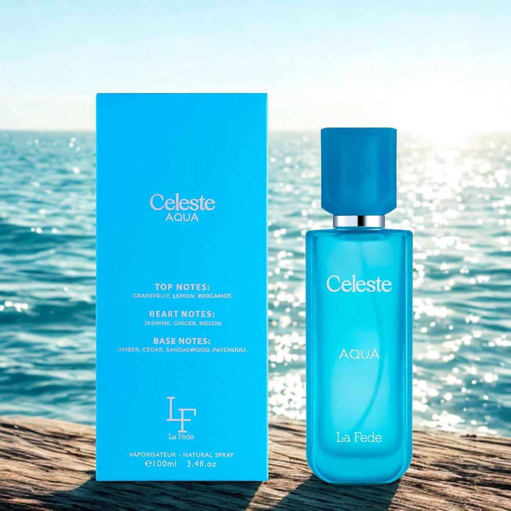 PERFUME KHADLAJ LA FEDE CELESTE AQUA EDP UNISEX 3.4 OZ / 100 ML - 6