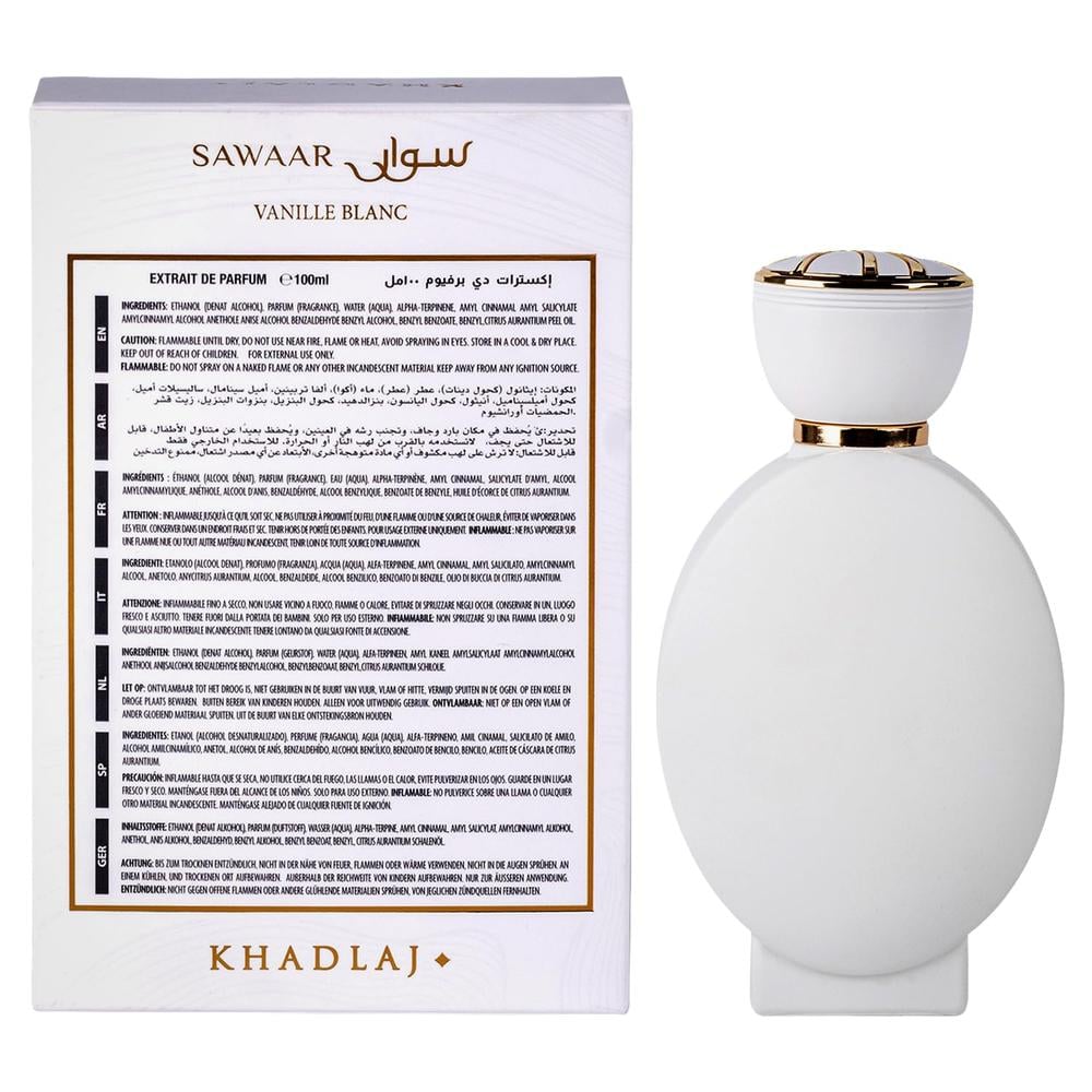 PERFUME KHADLAJ SAWAAR VANILLE BLANC UNISEX EDP 3.4 OZ / 100 ML - 3