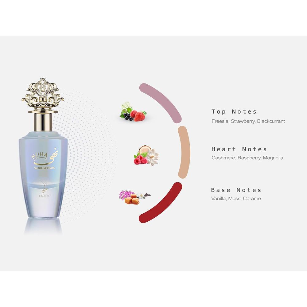 PERFUME KHADLAJ NUHA VAINILLA PEARL EDP MUJER 2.87 OZ / 85 ML - 3