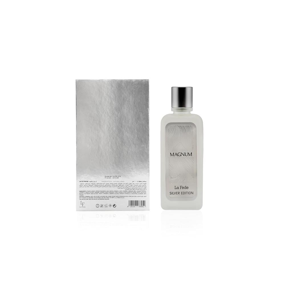 PERFUME KHADLAJ LA FEDE MAGNUM SILVER EDITION EDP HOMBRE 3.4 OZ / 100 ML - 4