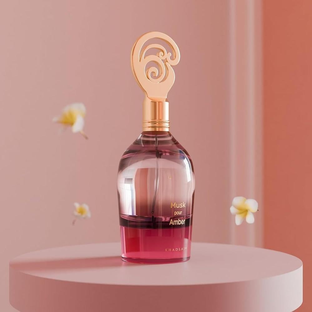 PERFUME KHADLAJ MUSK POUR AMBER EDP MUJER 3.4 OZ / 100 ML - 4