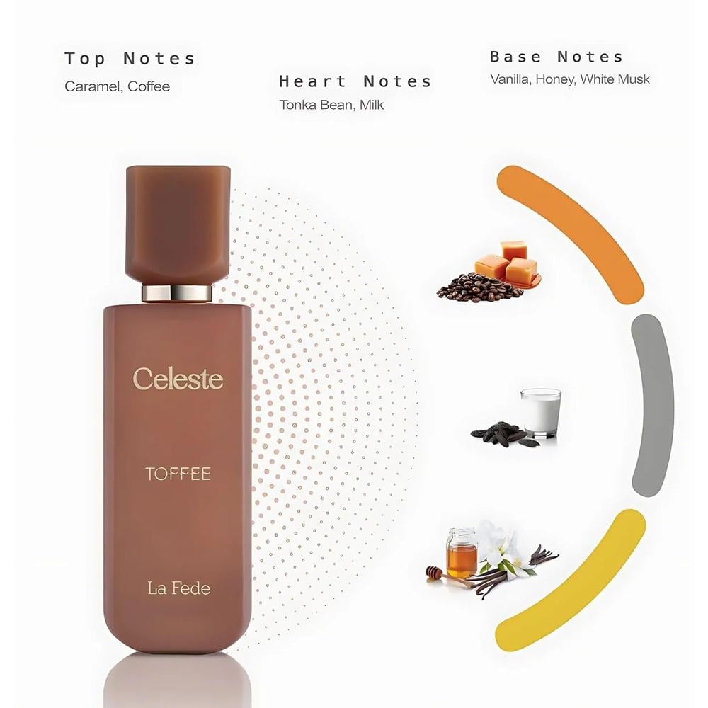 PERFUME KHADLAJ LA FEDE CELESTE TOFFEE EDP MUJER 3.4 OZ / 100 ML - 2