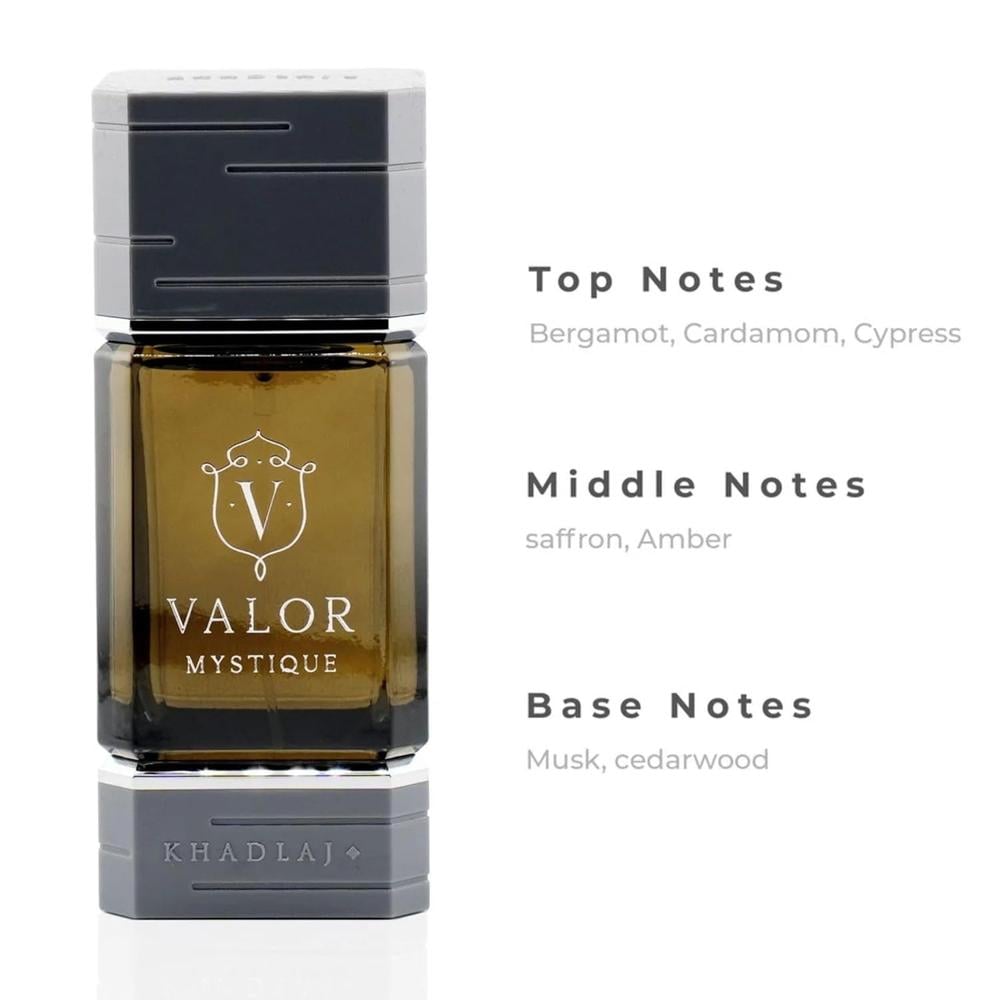 PERFUME KHADLAJ VALOR MYSTIQUE EDP HOMBRE 3.4 OZ / 100 ML - 3