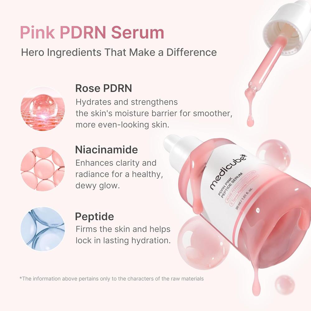 SUERO MEDICUBE PDRN PINK PEPTIDE SERUM 1 OZ / 30 ML - 3