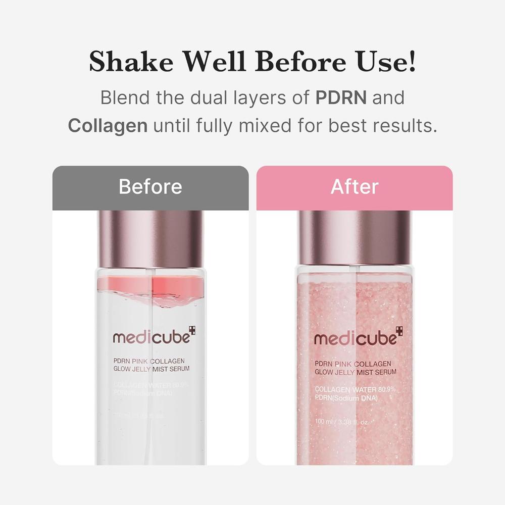 SERUM EN BRUMA DE GELATINA MEDICUBE COLAGENO ROSA PDRN 3.38 OZ / 100 ML - 6