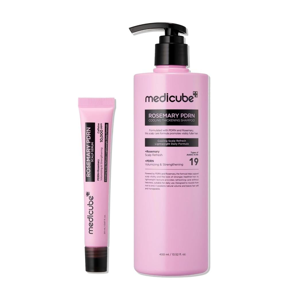 SET DÚO DE SHAMPOO Y SÉRUM CAPILAR MEDICUBE 13.52 OZ / 400 ML + 0.67 OZ / 20 ML - 1
