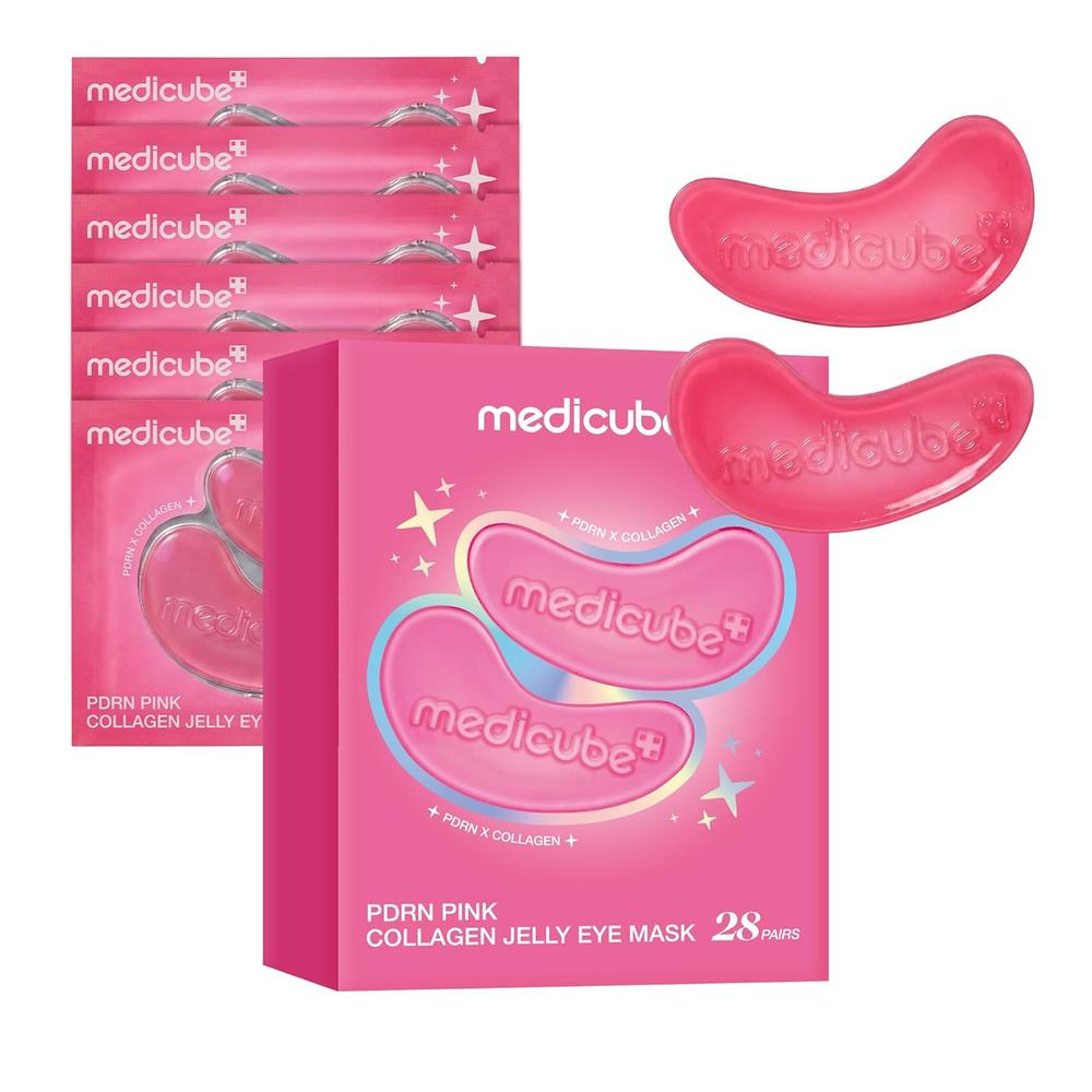 PARCHES OCULARES DE GELATINA DE COLÁGENO ROSA MEDICUBE PDRN 28 PARES - 1