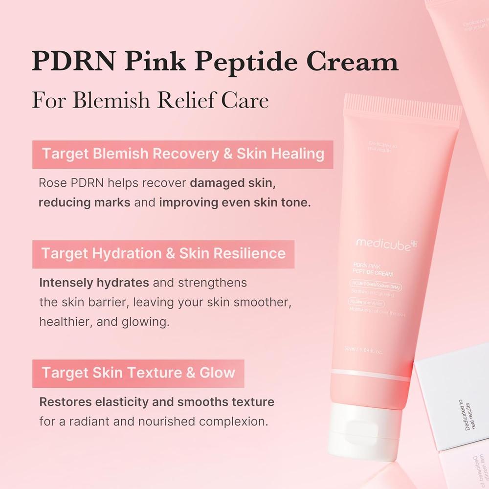 CREMA HIDRATANTE MEDICUBE PDRN PINK HYALURONIC MOISTURIZER 1.7 OZ / 50 ML - 2