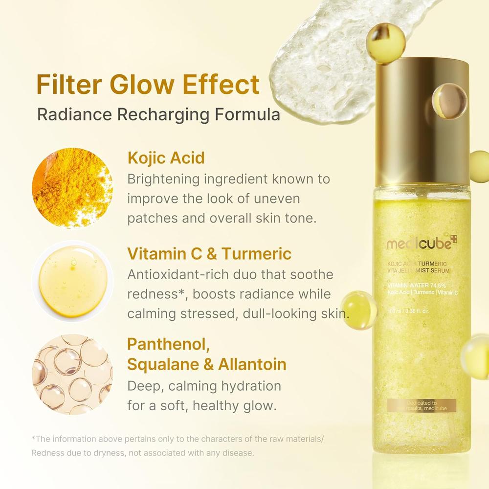 SERUM EN BRUMA MEDICUBE ACIDO KOJICO Y CURCUMA 3.38 OZ / 100 ML - 3