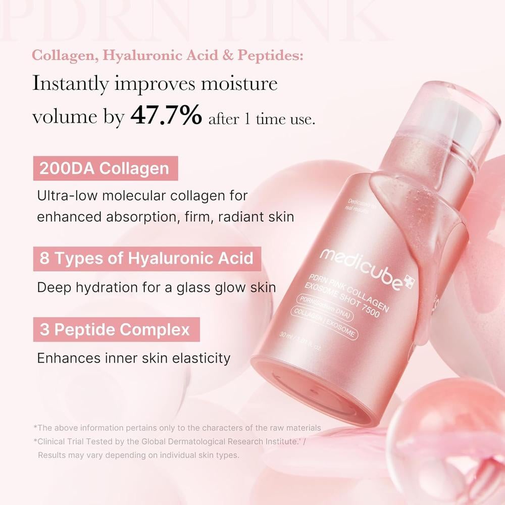 SUERO MEDICUBE EXOSOME SHOT PDRN PINK COLLAGEN 7500 PPM 1 OZ / 30 ML - 3