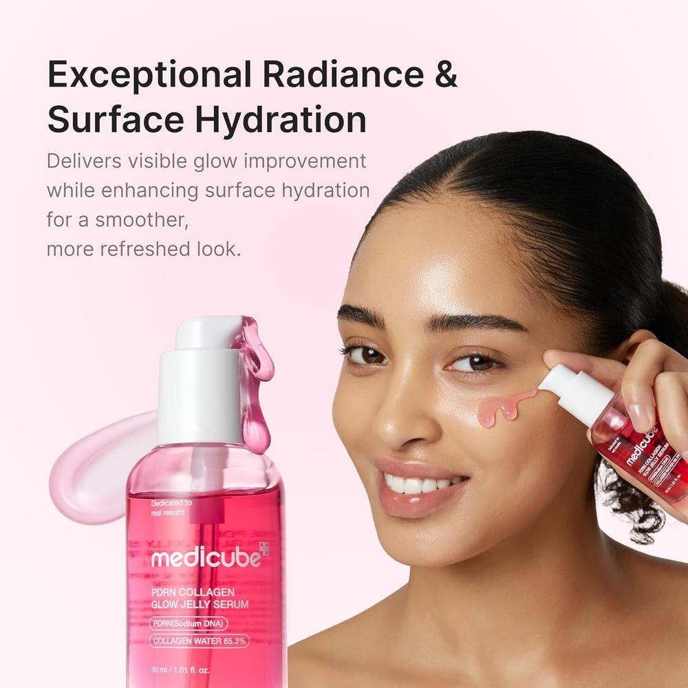 COLAGENO ILUMINADOR MEDICUBE PDRN ROSA SERUM EN GEL 1 OZ / 30 ML - 5