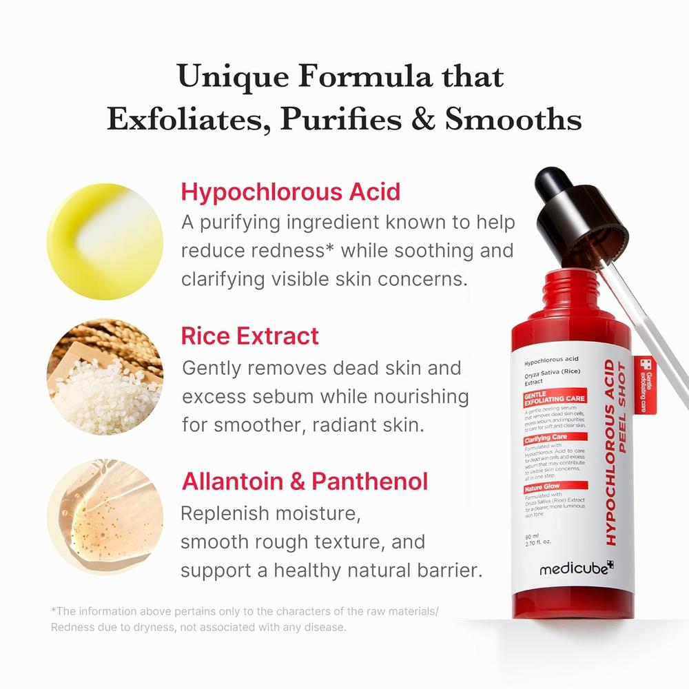 SERUM EXFOLIANTE MEDICUBE ACIDO HIPOCLOROSO 2.70 OZ / 80 ML - 3