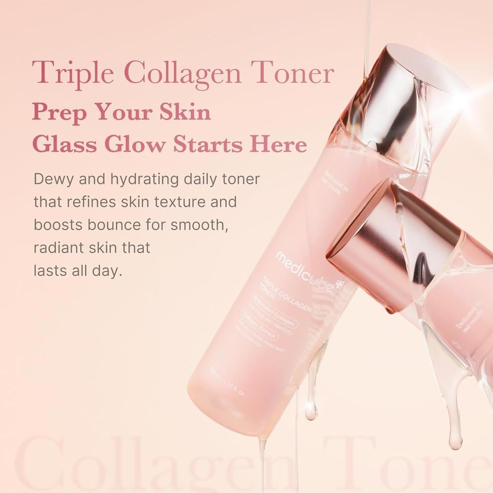 TÓNICO MEDICUBE TRIPLE COLLAGEN TONER 4.73 OZ / 140 ML - 2
