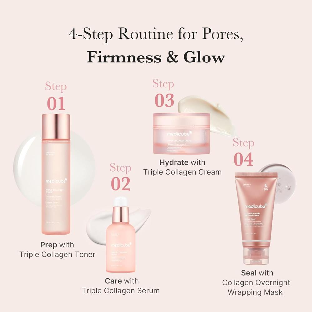 TÓNICO MEDICUBE TRIPLE COLLAGEN TONER 4.73 OZ / 140 ML - 5