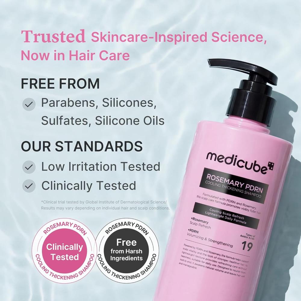 SHAMPOO MEDICUBE ROMERO Y POLVO DENSIFICADOR 13.52 OZ / 400 ML - 6