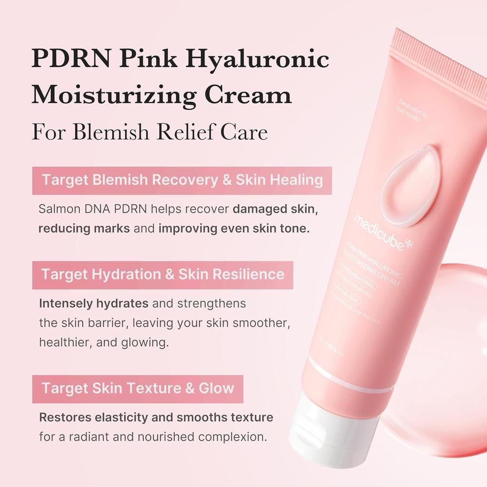 CREMA HIDRATANTE MEDICUBE SALMON DNA PDRN HYALURONIC CREAM 1.7 OZ / 50 ML - 2