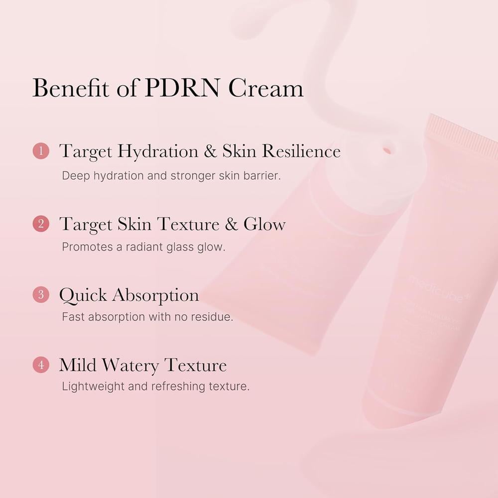 CREMA HIDRATANTE MEDICUBE SALMON DNA PDRN HYALURONIC CREAM 1.7 OZ / 50 ML - 4