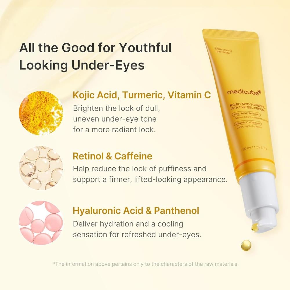 SERUM PARA OJOS MEDICUBE ACIDO KOJICO Y CURCUMA 1 OZ / 30 ML - 3