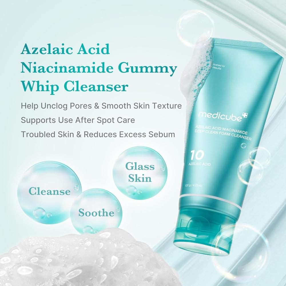LIMPIADOR FACIAL MEDICUBE AZELAIC ACID FOAM CLEANSER 4.23 OZ / 120 G - 2